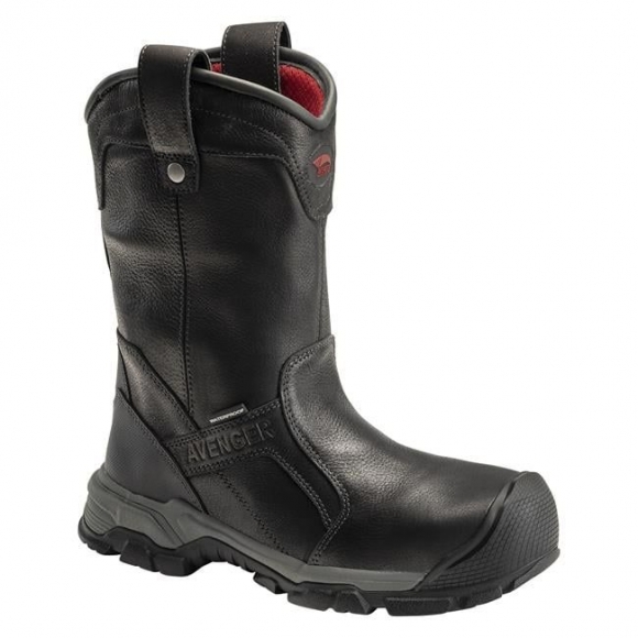 Canada Outlet Avenger Men's Ripsaw Wellington Alloy Toe Waterproof Boots-Black