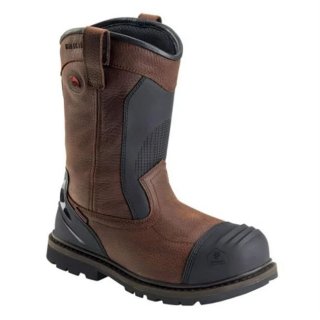 Canada Outlet Avenger Men's Wellington Met Guard Leather Waterproof Boots-Brown