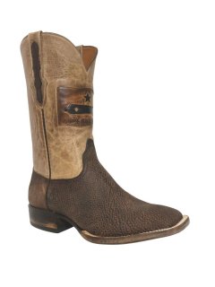 Quick Ship Black Jack Men's Gonzales Flag Rust Safari Giraffe Boots - N/A