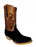 Quick Ship Black Jack Men's Black Sueded Goat Boots - N/A