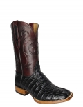 Quick Ship Black Jack Men's Black Caiman Tail Boot - Black