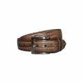 Quick Ship Black Jack Men's 1.5 Inch Tiger Eye Hornback Belt - Brown,Tan