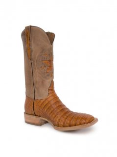 Quick Ship Black Jack Men's Caiman Crocodile Texas Star - N/A