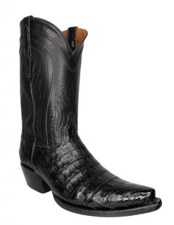 Quick Ship Black Jack Men's Black Caiman Belly Boots - N/A