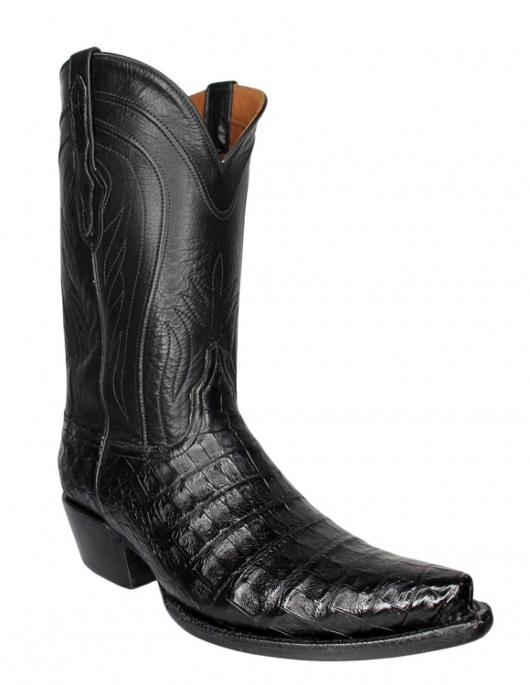 Quick Ship Black Jack Men's Black Caiman Belly Boots - N/A