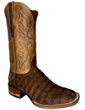 Quick Ship Black Jack Men's The Jack Burnished Brandy Caiman Tail Boots - Brown