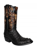Quick Ship Black Jack Men's Longhorn Tooled Hornback Alligator Boots - N/A Quick Ship Black Jack Men's Longhorn Tooled Hornback Alligator Boots - N/A