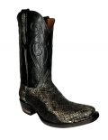 Quick Ship Black Jack Men's Black Stained Natural Western Rattlesnake Boots - Black Quick Ship Black Jack Men's Black Stained Natural Western Rattlesnake Boots - Black