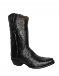 Quick Ship Black Jack Men's Full Quill Ostrich Boots - Black Quick Ship Black Jack Men's Full Quill Ostrich Boots - Black