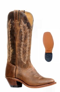 Boulet Women's Rider Sole Tan - Medium Cowboy Toe |Canada Outlet