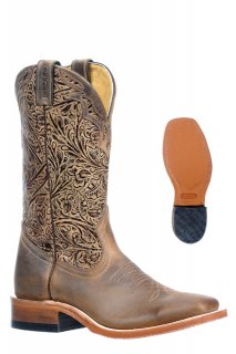 Boulet Women's Rider Sole Tan - Wide Square Toe |Canada Outlet