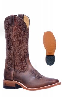 Boulet Women's Rider Sole Tan - Wide Square Toe |Canada Outlet