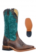 Boulet Women's Rider Sole Tan - Wide Square Toe |Canada Outlet