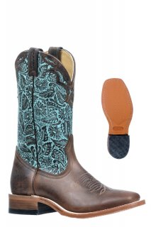 Boulet Women's Rider Sole Tan - Wide Square Toe |Canada Outlet