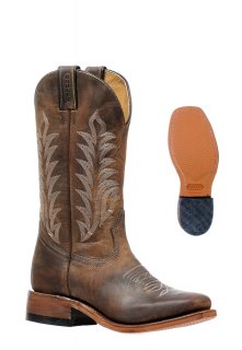 Boulet Women's Rider Sole Tan - Vintage Square Toe |Canada Outlet