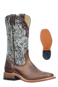 Boulet Women's Rider Sole Tan - Wide Square Toe |Canada Outlet