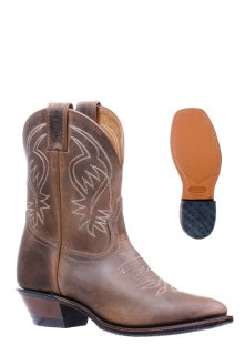 Boulet Women's Rider Sole Tan - Medium Cowboy Toe |Canada Outlet