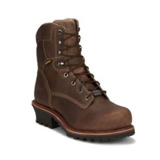 CHIPPEWA BOLVILLE WATERPROOF WORK BOOTS - NANO COMPOSITE TOE-BROWN