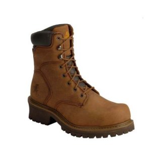 CHIPPEWA STEEL TOE LOGGER WORK BOOTS-BARK