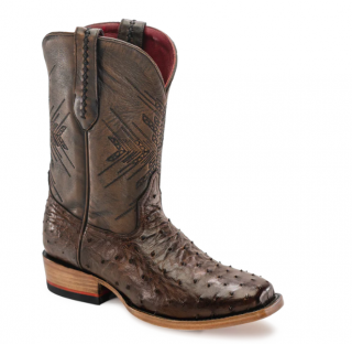 CHISOS MEN'S BOOTS NO. 2 OSTRICH-Brown Ostrich | CANADA OUTLET