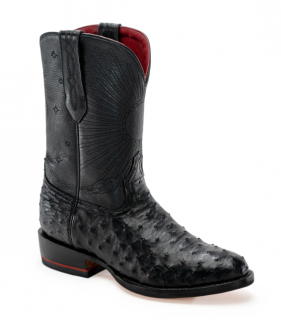 CHISOS MEN'S BOOTS NO. 1 OSTRICH-Black Ostrich | CANADA OUTLET
