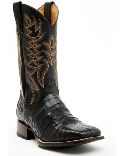 New Arrivals Cody James Men's Exotic Caiman Belly Western Boots - Broad Square Toe | Black