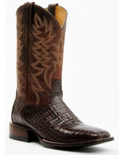 New Arrivals Cody James Men's Exotic Caiman Belly Western Boots - Broad Square Toe | Brown