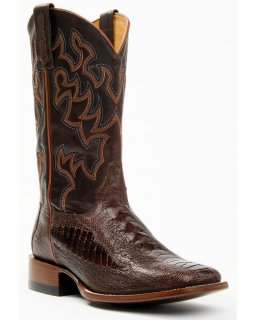 New Arrivals Cody James Men's Antique Cafe Ostrich Leg Exotic Western Boots - Broad Square Toe | Brown