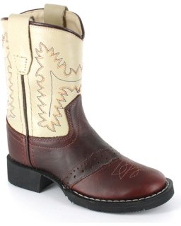 New Arrivals Cody James Toddler Boys' Roper Western Boots - Round Toe | Brown