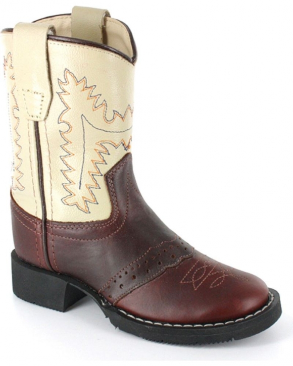 New Arrivals Cody James Toddler Boys' Roper Western Boots - Round Toe | Brown