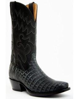 New Arrivals Cody James Men's Exotic Alligator Western Boots - Square Toe | Grey