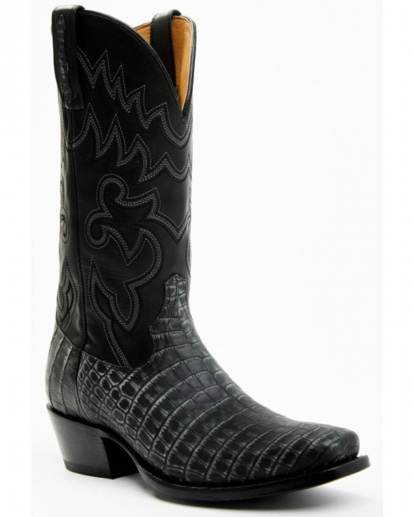 New Arrivals Cody James Men's Exotic Alligator Western Boots - Square Toe | Grey