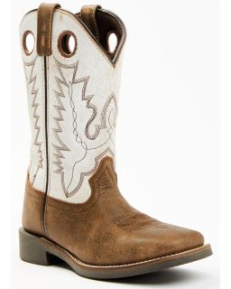 New Arrivals Cody James Boys' Luke Western Boots - Broad Square Toe | Brown