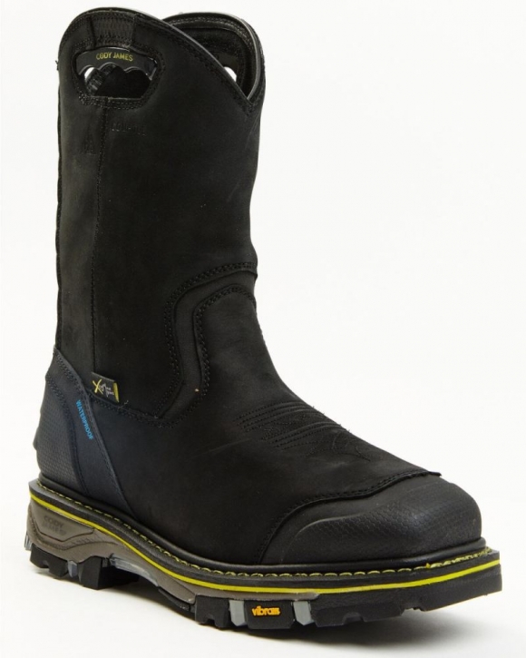 New Arrivals Cody James Men's Waterproof Met Guard Western Work Boots - Composite Toe | Black