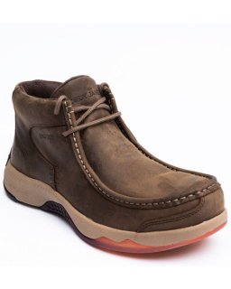 New Arrivals Cody James Men's Low Cut Casual Driver Work Boots - Composite Toe | Brown