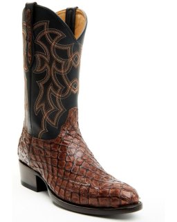 New Arrivals Cody James Men's Exotic Pirarucu Western Boots - Round Toe | Dark Brown