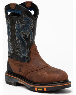 New Arrivals Cody James Men's 11" Decimator Waterproof Western Work Boots - Nano Composite Toe | Brown
