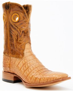 New Arrivals Cody James Men's Exotic Caiman Belly Western Boots - Broad Square Toe | Tan