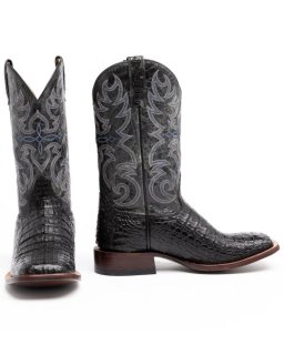 New Arrivals Cody James Men's Caiman Embroidered Exotic Boots - Broad Square Toe | Black