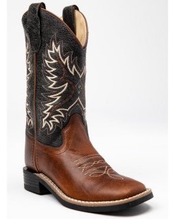New Arrivals Cody James Boys' Ryder Western Boots - Square Toe | Brown/blue