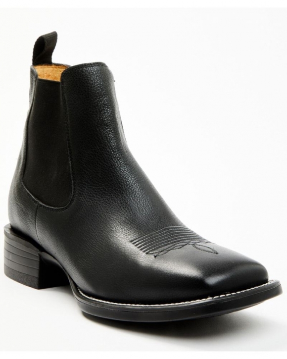 New Arrivals Cody James Men's Jones Chelsea Boots - Broad Square Toe | Black