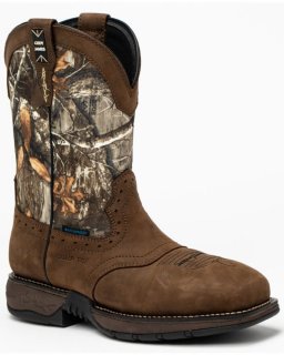 New Arrivals Cody James Men's Xero Gravity Lite Camo Western Work Boots - Composite Toe | Brown