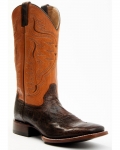 New Arrivals Cody James Men's Melbourne Cognac Leather Western Boots - Broad Square Toe | Orange