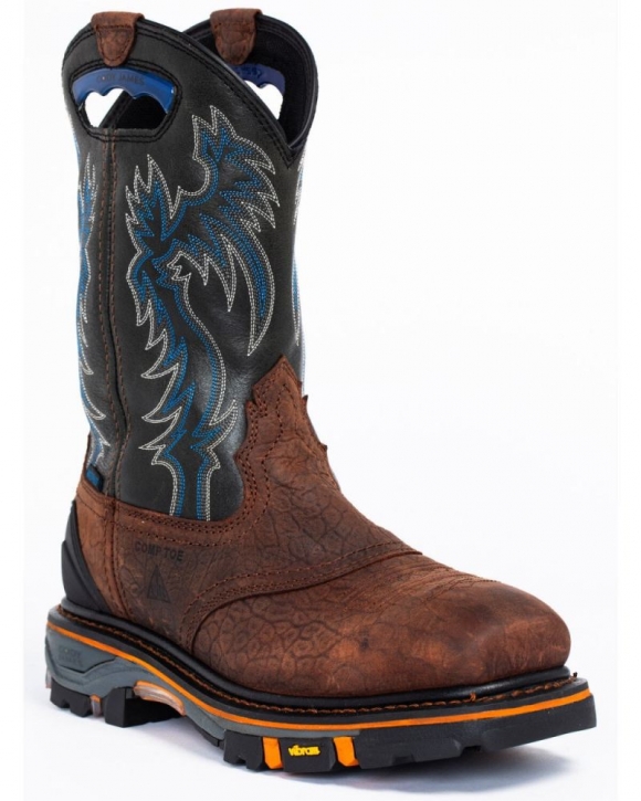 New Arrivals Cody James Men's Decimator Waterproof Western Work Boots - Nano Composite Toe | Brown