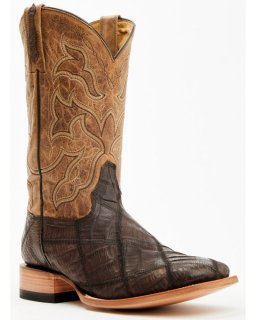 New Arrivals Cody James Men's Exotic Caiman Western Boots - Broad Square Toe | Brown