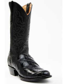New Arrivals Cody James Men's Exotic American Alligator Western Boots - Round Toe | Black
