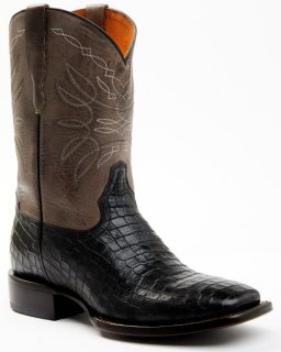 New Arrivals Cody James Men's Alligator Print Western Boots - Broad Square Toe | Black