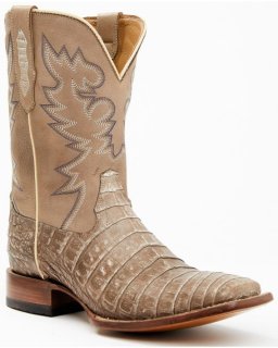 New Arrivals Cody James Men's Exotic Caiman Belly Western Boots - Broad Square Toe | Tan
