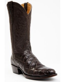 New Arrivals Cody James Men's Exotic American Alligator Western Boots - Round Toe | Chocolate