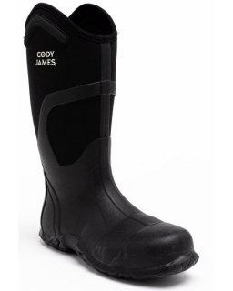 New Arrivals Cody James Men's Rubber Waterproof Work Boots - Composite Toe | Black